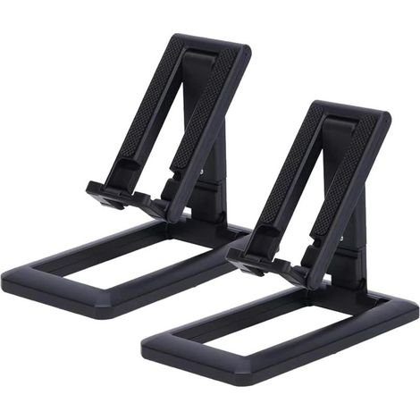 Set di 2 supporti per telefono, supporto pieghevole per tablet, supporto da scrivania per telefono, base di supporto pieghevole, supporto regolabile per telefono, compatibile con tutti gli smartphone (1/5)