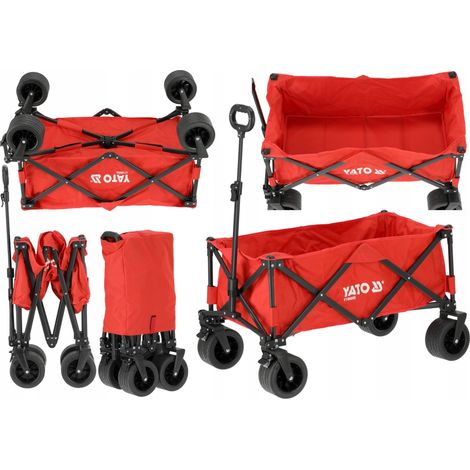 Faltbarer Gartenwagen 82x44x28cm, 100 kg, Bollerwagen, Transportkarre