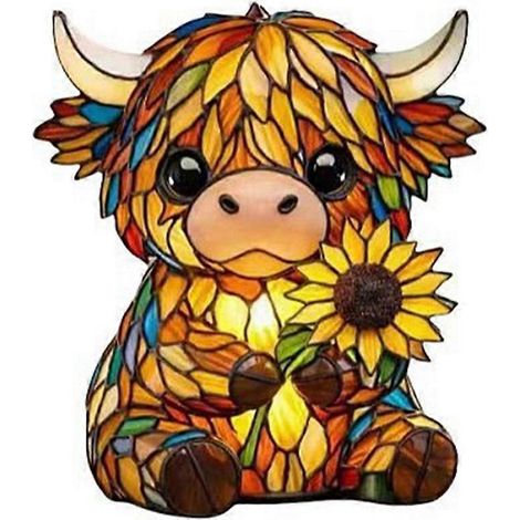 Lampe vache en résine mignonne, lampe de chevet tournesol en résine mignonne, lampe de chevet, décoration pour chambre/salon (1/5)