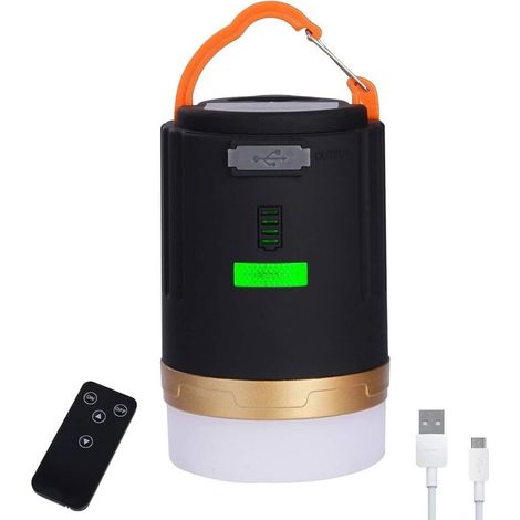 Lanterna da campeggio, lanterna da campeggio a LED, luci per tenda ricaricabili da 4800 mAh, resistenti all'acqua, base magnetica, 3 modalità di illuminazione per campeggio, lavoro, caccia, pesca