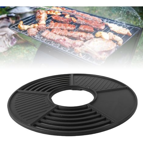 Runde Grillplatte aus Gusseisen (42 cm Durchmesser) mit Antihaft-Emaillebeschichtung für den Innen- und Außenbereich, Grillrost aus Antihaft-Emaille, Grillplatte aus Gusseisen (42 cm Durchmesser) (1/5)