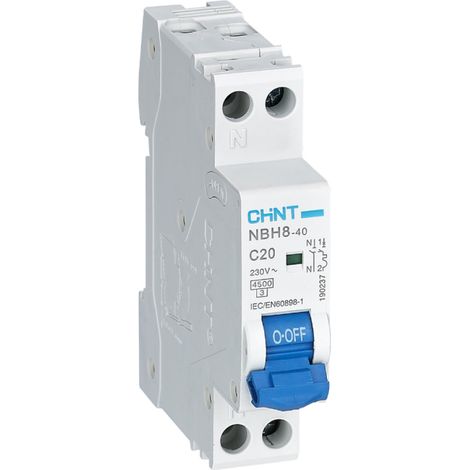 Thermisch-magnetischer Schutzschalter Din 1P+N 32A 4,5kA 1M Chint 70020 Curve C 190239 (1/4)