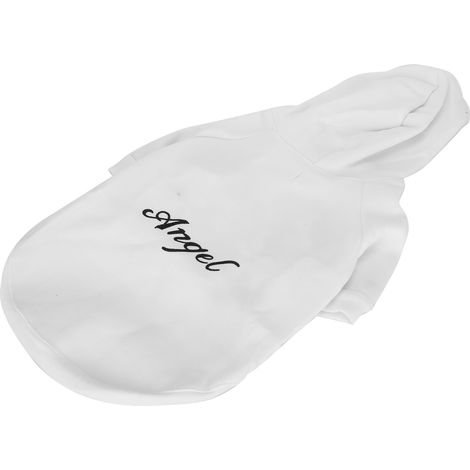 Sweat à capuche doux et respirant pour chien, vêtements mignons pour animaux de compagnie, t-shirts à capuche, sweat-shirts en coton pour chien, blanc, taille S (1/5)