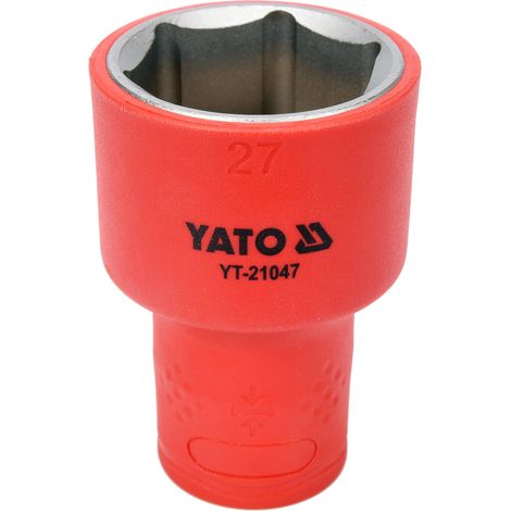 VDE-isolierte Sechskant-Stecknuss 27 mm, 1/2"