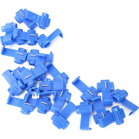 25 Stück blaue, lötfreie Schnellverbinder für Drähte 0,75–2,5 mm / AWG 14 bis 18 (1/5)