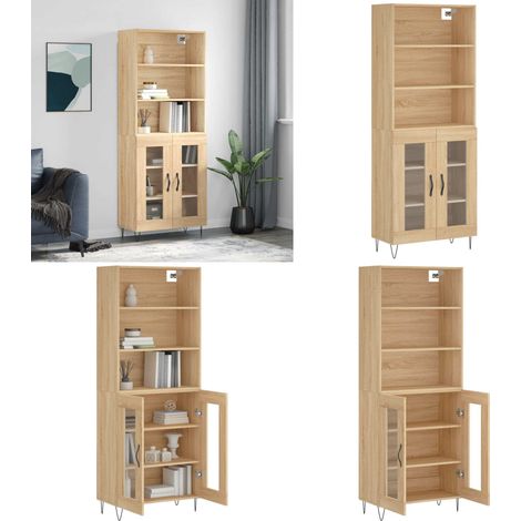 Highboard Sonoma-Eiche 69,5x34x180 cm Holzwerkstoff - Holzwerkstoff - Sonoma-Eiche (1/5)