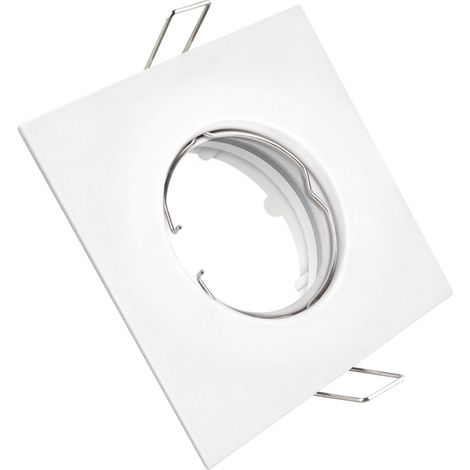 Kit anneaux fixes en métal carré blanc