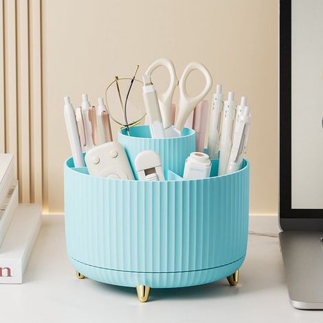 Contenitore per trucchi, organizer per prodotti per la cura della pelle, organizer per la toeletta, organizer per pennelli da trucco, organizer girevole per trucchi (1/5)