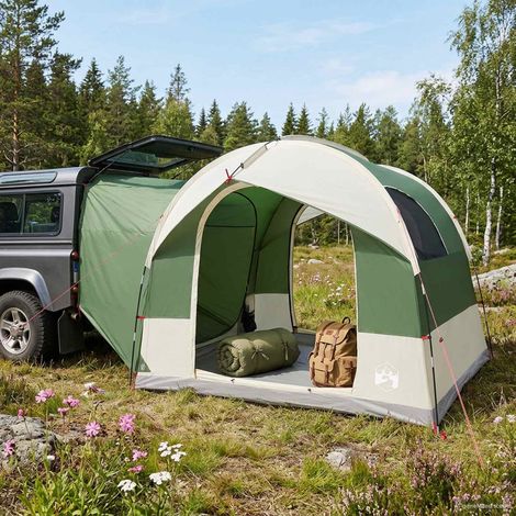 vidaXL Tailgate Tent with Rainfly Water-resistant Green 4-Person (1/5)