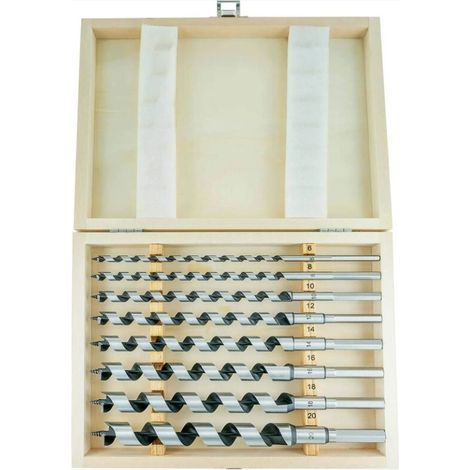 MINKUROW Heavy Duty Auger Bit Set 8 Piezas Longitud Total 230 Mm Diámetro 6 - 20 Mm (1/5)