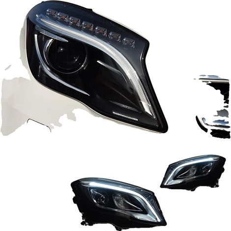 Gruppo ottico anteriore, DRL + lente Bi-Xenon, compatibile con Mercedes-Benz GLA X156, xenon originale (1/2)
