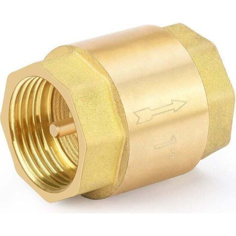Clapet anti-retour 1pouce,Clapet Anti-Retour Vertical en Laiton,Pour pompes, puits, machines à laver, jardins, etc,Clapet anti-retour (1/4)