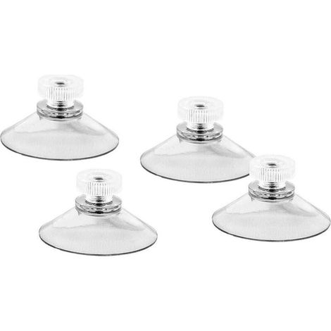 Lntyq 4 ventouses de 41 mm de diamètre avec filetage M4, écrous moletés transparents (1/5)