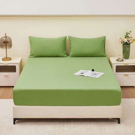 Housse de matelas imperméable double couche en TPU poncé de couleur unie, douce pour la peau, housse de protection pour matelas à urine, housse anti-poussière (1/3)