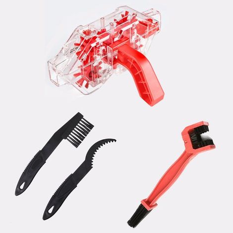 Kit per la pulizia della catena della bicicletta. Pulitore per catena trasparente. Spazzola integrata. Pulizia rapida e accurata per mountain bike e bici da strada. Catena (1/5)