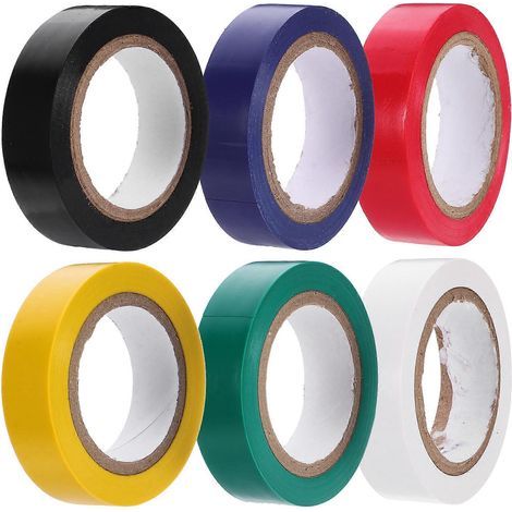Packung mit 6 Rollen multifunktionalem Isolierband für den Innenbereich. – 1000,00 x 1,50 x 0,01 cm (1/4)