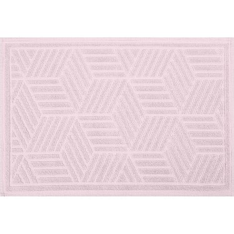 Tapis de bain Coton CUBO 50x80cm Rose Clair Spirella (1/5)