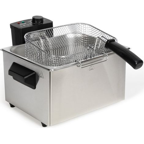 Friteuse 5l avec 3 paniers 2000w inox - Livoo - DOC373I (1/5)
