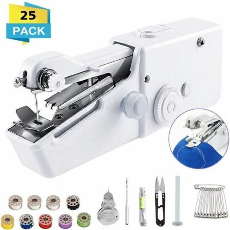 Machine à Coudre Portable, Mini Machine à Coudre sans Fil Portable Mini Machine à Coudre pour Enfants Vêtements Maison Accessoires de Bricolage (Batterie Non Incluse) (1/4)