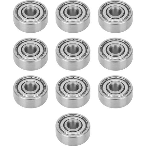 10 Roulements à Billes Acier Inoxydable S624ZZ 4x13x5mm pour Longboards et Patins à Roulettes (1/5)