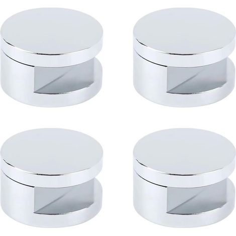 Pinces à Verre en Cuivre Massif Lot de 4, Fixation Miroir pour Verre de 5 à 12 mm, Facile à Installer (1/5)