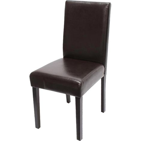 Silla comedor cocina en color marrón patas madera oscura sintética diseño moderno 040002341