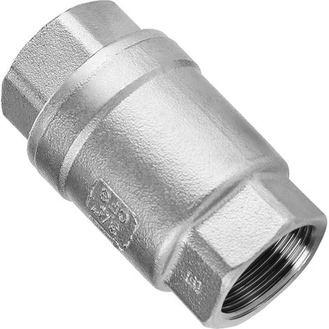 3/4"-Innengewinde-Rückschlagventil mit Feder, Edelstahl, vertikal, WOG 1000 (1/5)