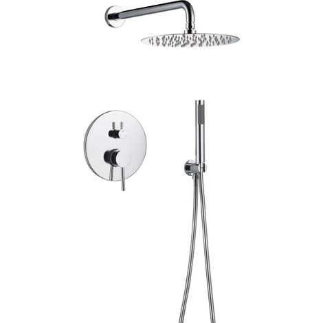 Conjunto de ducha empotrado, Cromo (1/5)