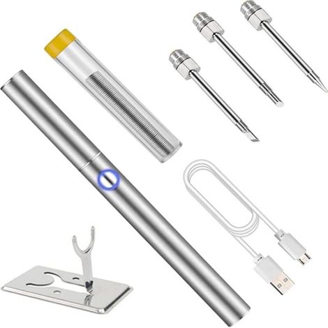 Fer À Souder sans Fil,Fer À Souder Rechargeable,Stylo À Souder À Chauffage Rapide, Fer À Souder Portable sans Fil À Batterie,Kit De Soudure sans Fil Professionnel Sûr(1100 mAh) (1/5)