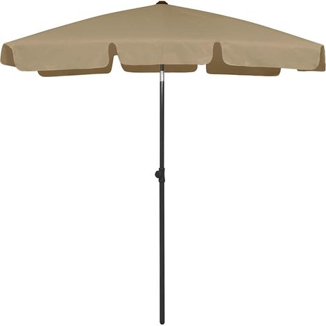 vidaXL Sombrilla de playa gris taupe 180x120 cm (1/5)