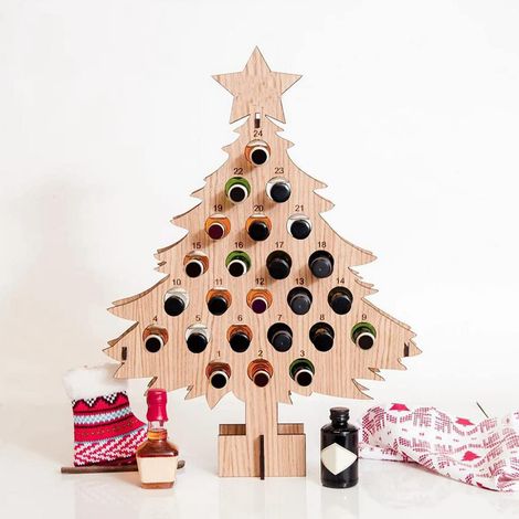 Compte à rebours de Noël pour adultes, casier à vin, décoration de vin (1/5)