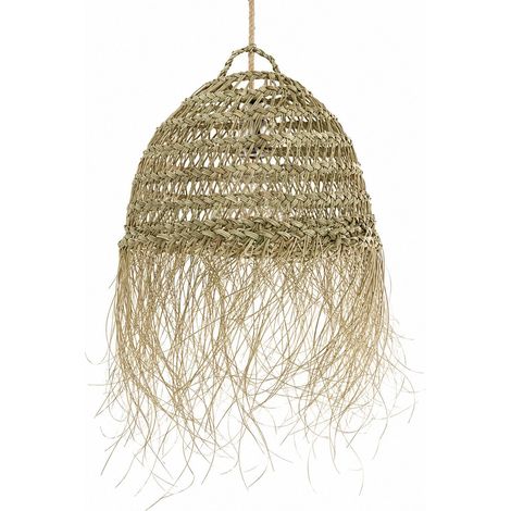 Abat-jour en paille ajouré Module fibre naturelle T. M