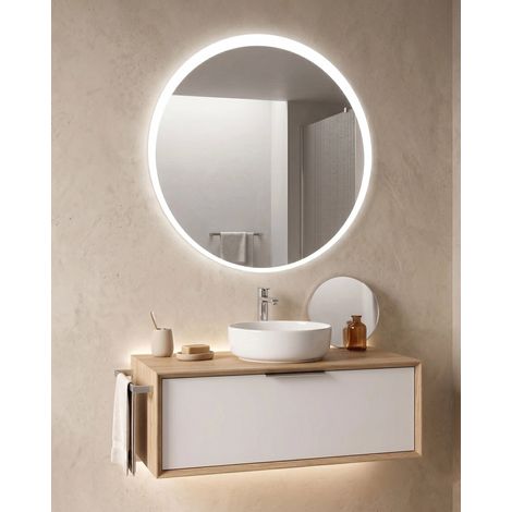 Exagonshop Specchio 90 cm retroilluminato tondo