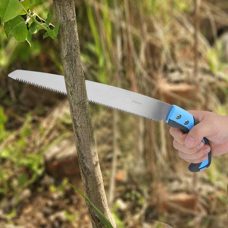 Scie à élagage manuelle multifonction 270mm pour arbres fruitiers jardin bois extérieur portable (1/5)