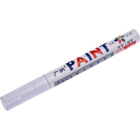 Marqueur de peinture métallique permanent blanc pour pneus de voiture (1/5)