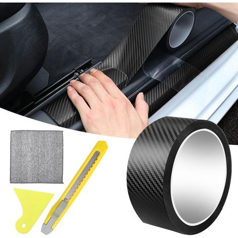 Carbon Folie 3cmx5m für Auto Einstiegsleisten, Kratzfest, Wasserdicht, inkl. Werkzeug (1/5)