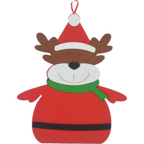 Ornement De Sapin De Noël - Peluche 3D Père Noël Et Bonhomme De Neige - Décoration Suspendue Pour Arbre De Noël Et Intérieur - Lot De 1 (1/3)
