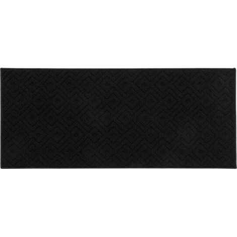 Tapis anti dérapant rectangle 50 x 120 cm bouclette Losi Noir (1/4)