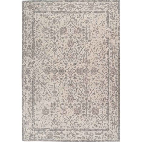 Tapis Tissé Vintage Délavé "Percy" Crème 80 x 150 cm (1/5)