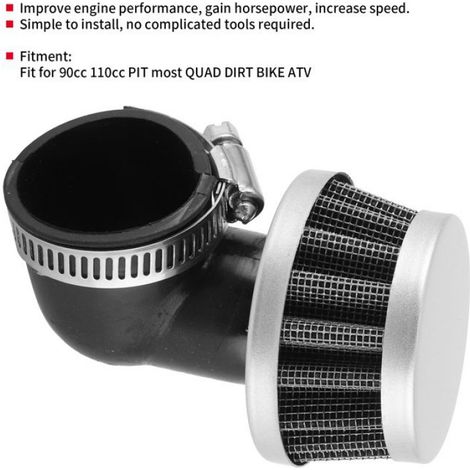 Filtre À Air Coudé - 35 mm - Pour Quad ATV 90cc 110cc Pit Bike - 1 Pièce (1/5)