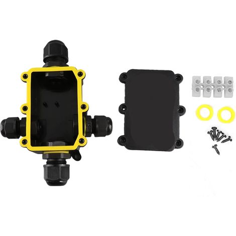 Boîtier de connexion étanche IP68 en plastique pour câblage sous-marin jusqu'à 8m T100 450VAC 24A UL94V-2 (1/5)
