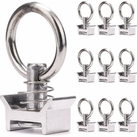 10 Pièces Embout Simple 1000 Dan kg Embout pour Rails D'avion Anneau D'arrimage pour Rail d'Drrimage