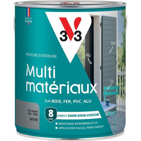 Peinture extérieure Multi-matériaux V33 Gris galet satin 2,5L