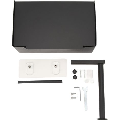 Hängender WC-Feuchttuchspender – Rostfreier Edelstahl-Halter, platzsparend, Schwarz (1/5)