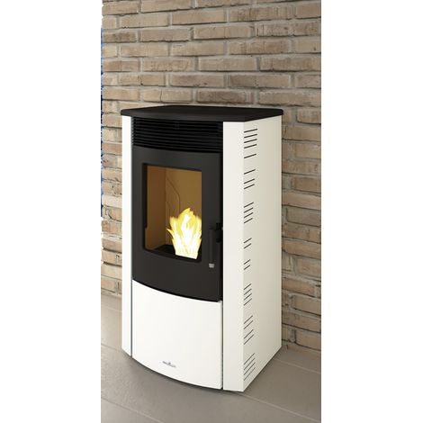 Poêle à pellet 11kW - Abril Extra Ivoire - Avec (1/3)