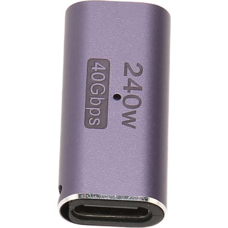 Adaptateur USB-C Femelle à Femelle PD 240W 40Gbps 8K 60Hz pour PC Portable et Téléphone (1/5)