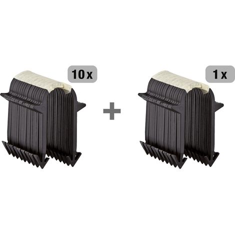 Pack promotionnel 10x + 1x agrafes gratuites pour tubes Ø extérieur 16-20 mm, longueur 60 mm, UE : 300 pièces (1/2)