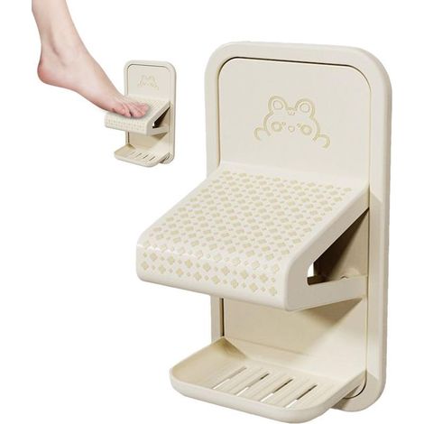 Tabouret de Douche pour Rasage des Jambes,Repose Pied De Douche pour Rasage Et Tabouret De Accessoire Salle De Bain avec Plateau sans Perçage pour Céramique Marbre Camping Car Hôtel (1/5)
