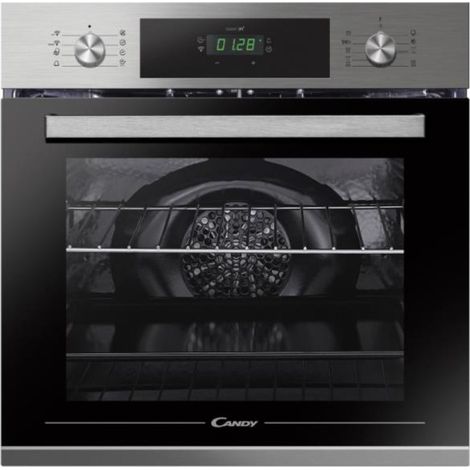 Candy – Four traditionnel multifonction 70L – Pyrolyse – Wi-Fi – Inox – Contrôle à distance avancé – Classe A – L 610 x P 637 x H 660 mm