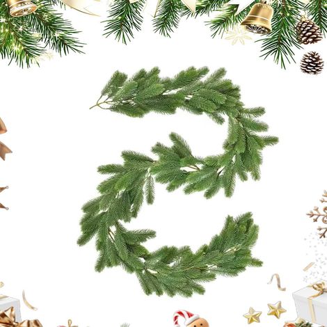 1.8m Weihnachtsgirlande Künstliche Tannengirlande Grün für Innen & Außen